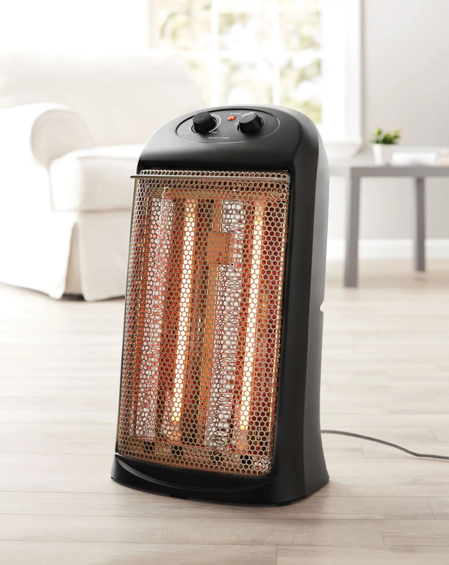 Black Quartz Electric Tower Space Heater A789145