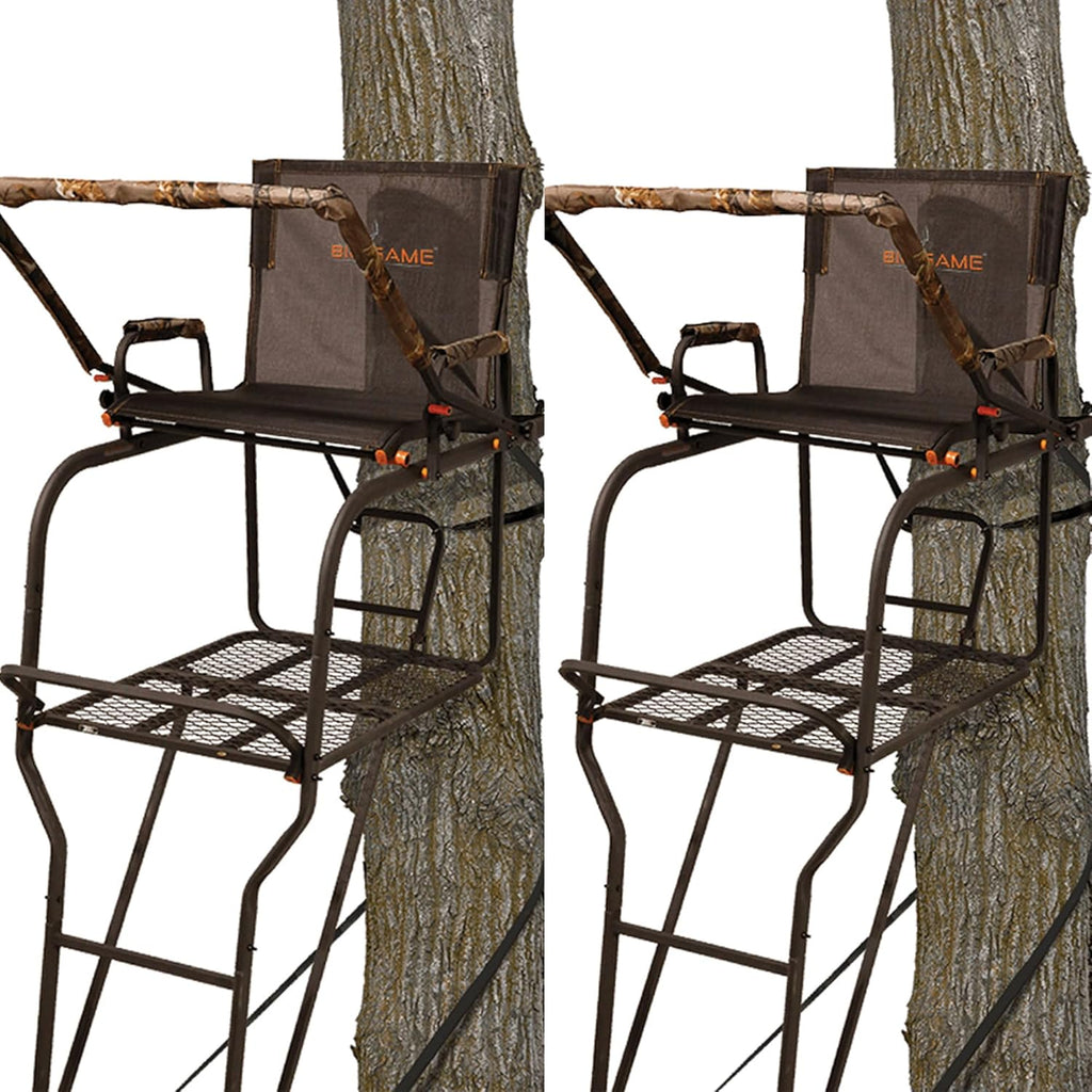 Camouflage 18.5 Foot 1 Person Adjustable Ladder Tree Stand (2 Pack) U220368