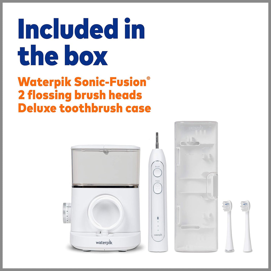 White Electric Toothbrush and Water Flosser Combo O1275