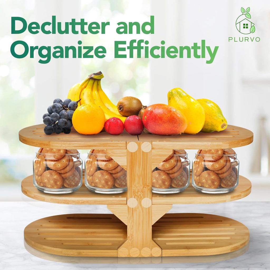 6-Tier Bamboo Plate Organizer S320147