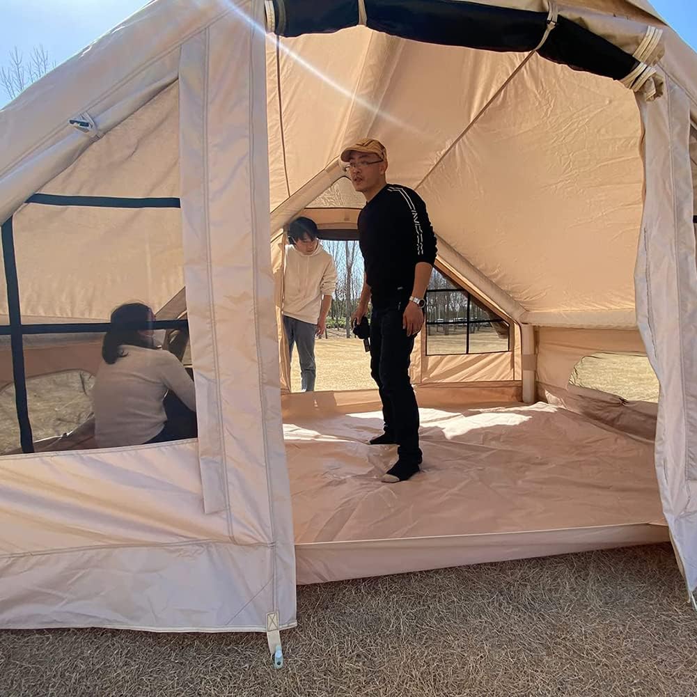 Inflatable Waterproof Oxford Cabin Tent with Mosquito Screen, 4-5 Person W3677