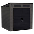 200 cu. ft. Peppercorn Resin Plastic Outdoor Storage Shed F876