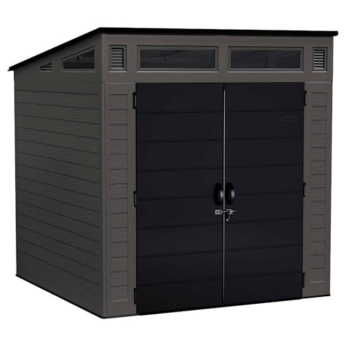 200 cu. ft. Peppercorn Resin Plastic Outdoor Storage Shed F876