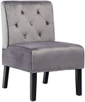 Grey Velvet Accent Chair W755