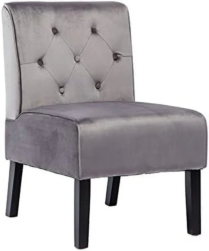 Grey Velvet Accent Chair W755