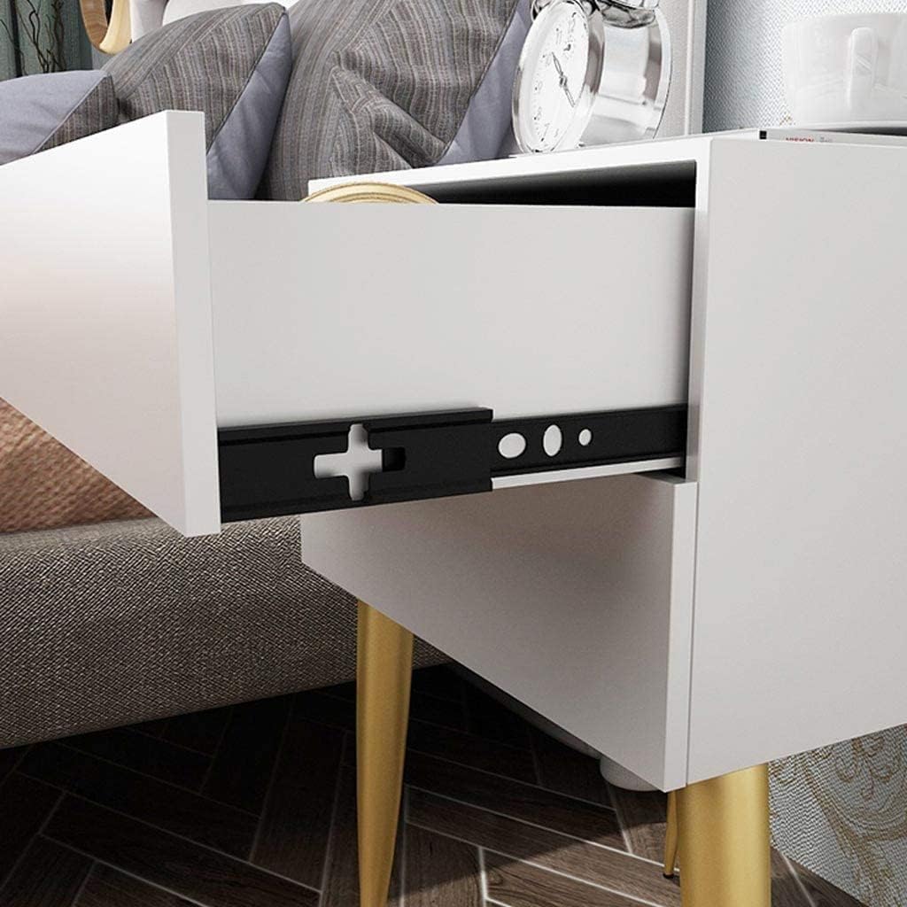 Grey 2 Drawer Wood Bedside Table S88774