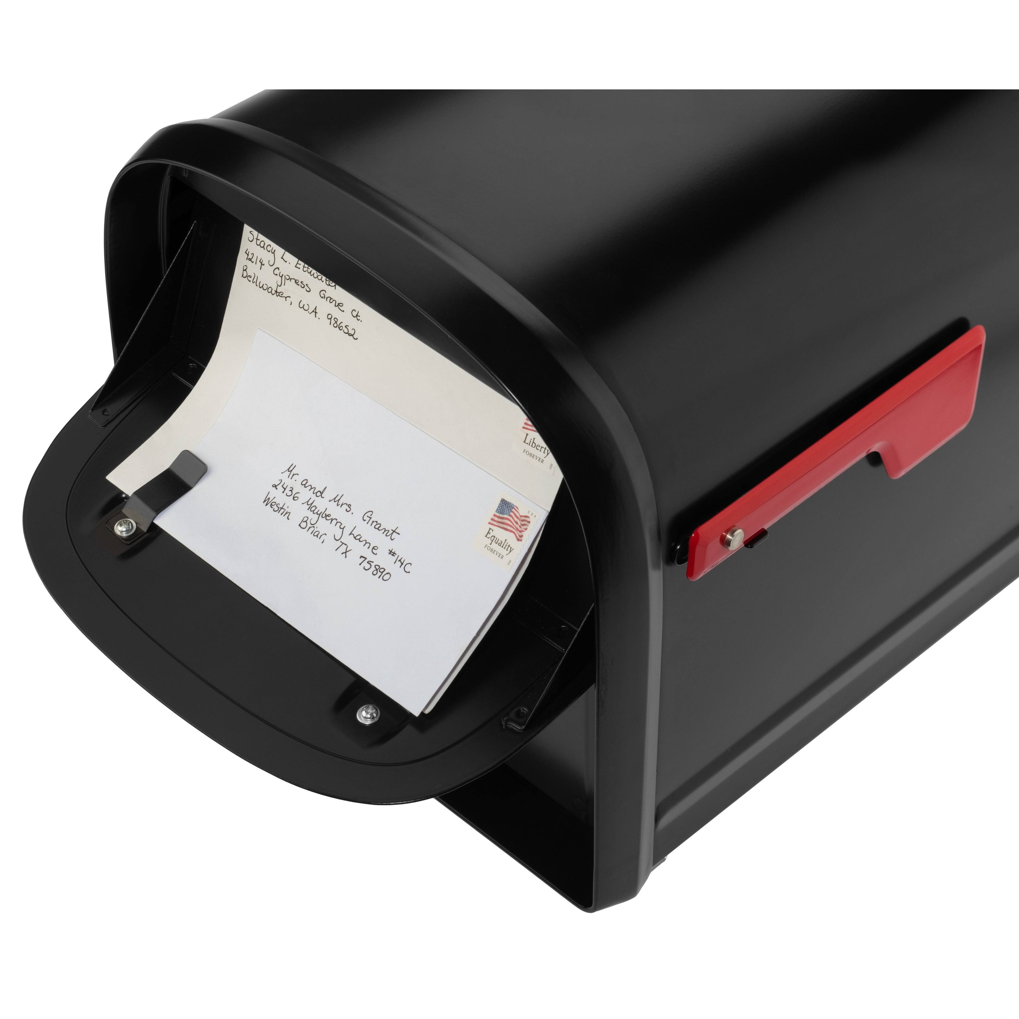 Post Mount Locking Mailbox (Black) A975