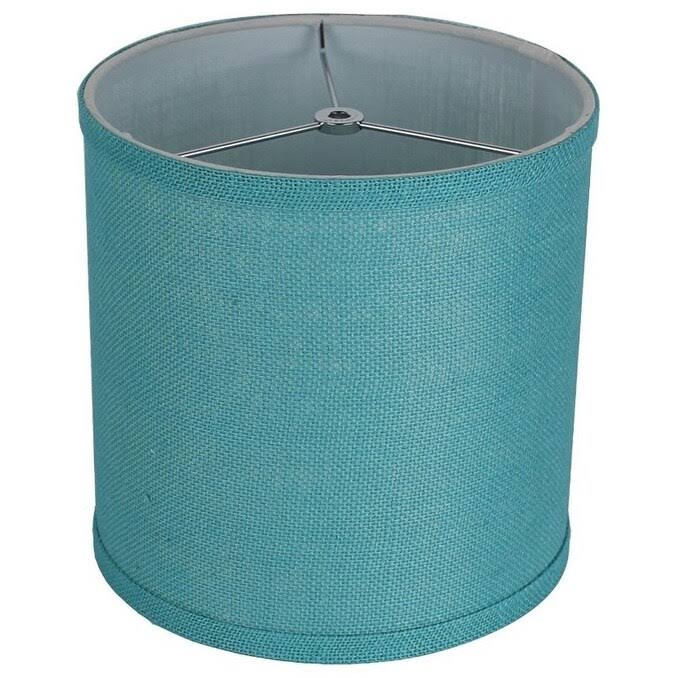 Navy Blue Burlap Drum Lamp Shade D9062