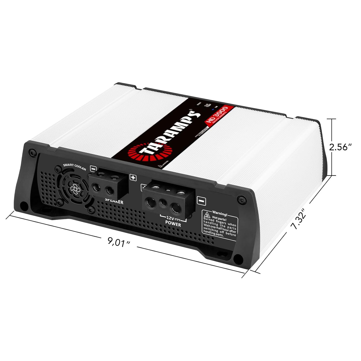 White 3000 Watts RMS 1 Channel Car Audio Amplifier T48828