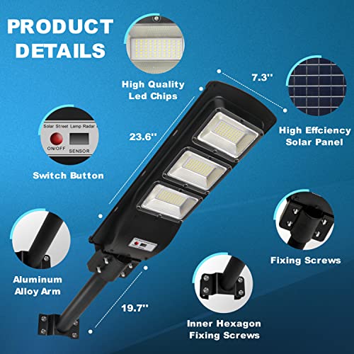 180LEDs 9000 Lumens Solar Powered Outdoor Lights with motion sensor, IP65 waterproof Led Flood Light N804991