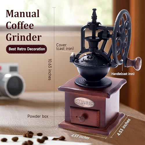 Vintage Wooden Manual Coffee Bean Grinder Z915516
