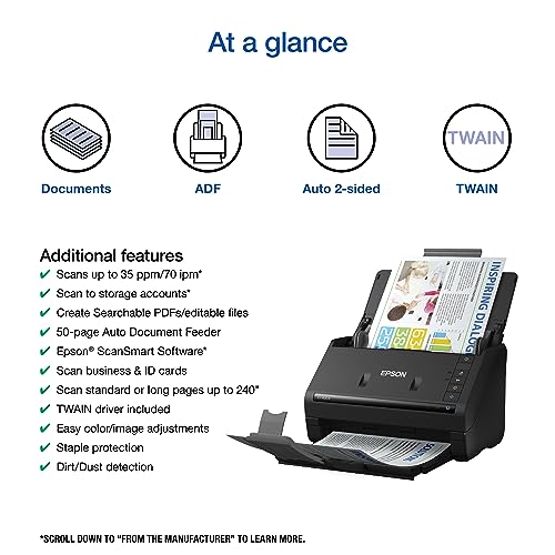 Color Duplex Desktop Document Scanner with Auto Document Feeder S274627