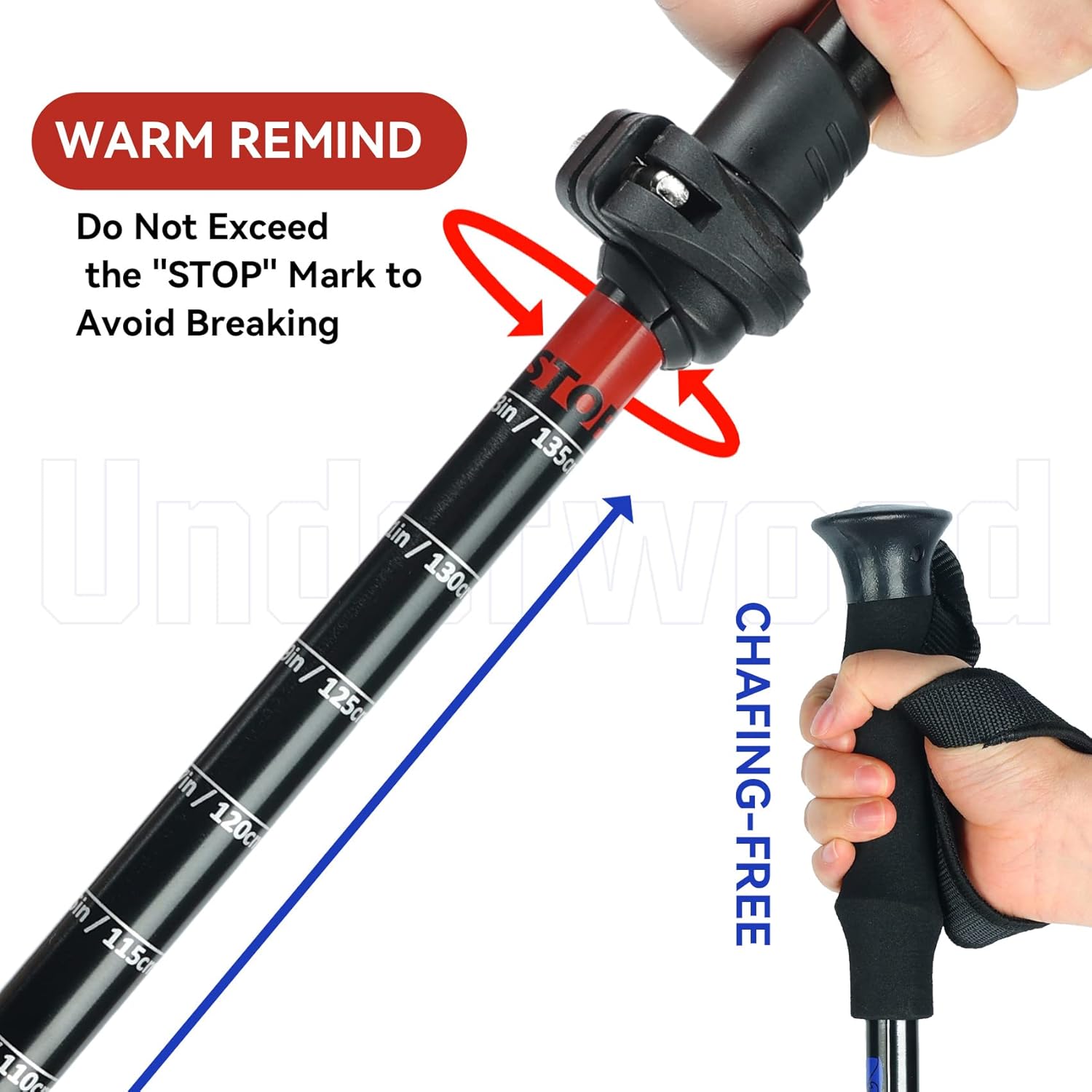 4 Pack Adjustable Aluminum Trekking Poles E661