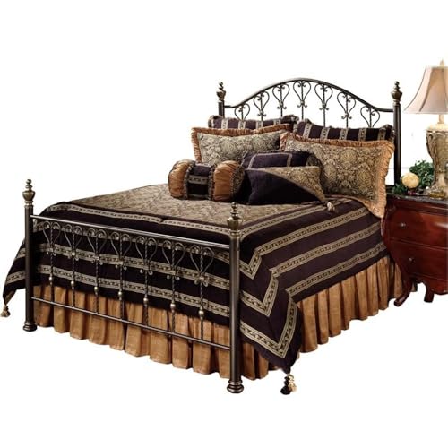 Queen Bronze Bed Set with Rails M7363