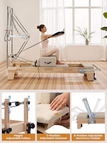 Oak Wood Pilates Reformer Machine V3455