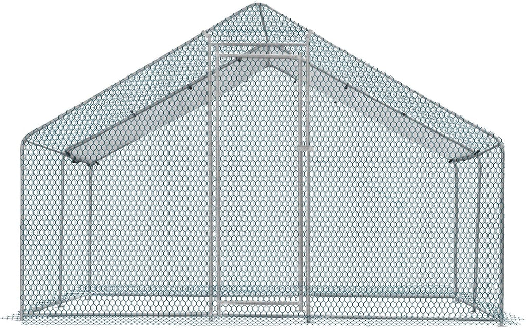 13 x 10 ft Large Metal Chicken Coop with Waterproof Cover O768447