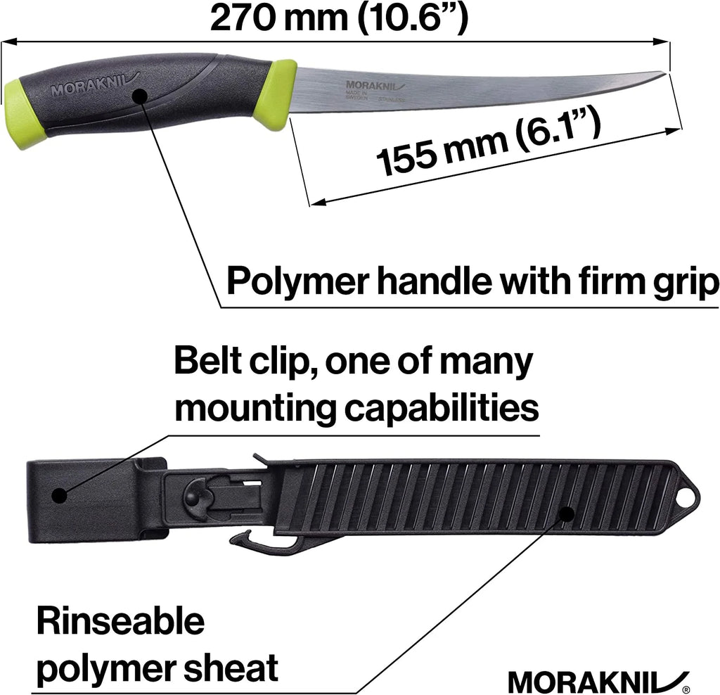 Fillet Knife with Sandvik Stainless Steel Blade U4994