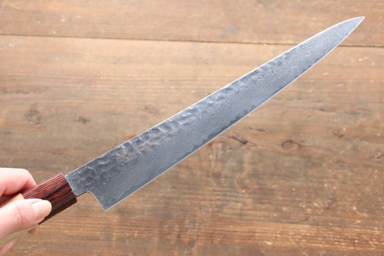 VG10 33 Layer Damascus Sujihiki Japanese Knife 240mm Keyaki Handle Q86419