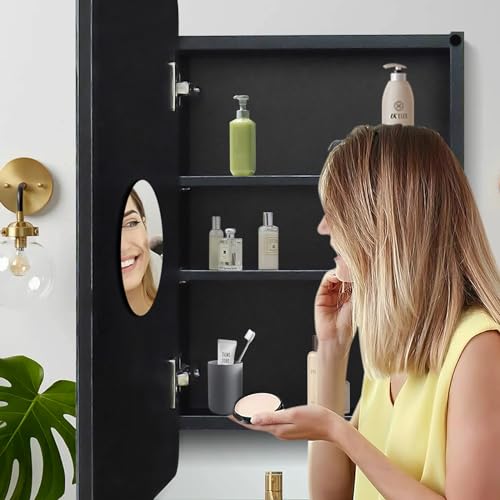 Frameless Beveled Medicine Cabinet Mirror with Storage K590