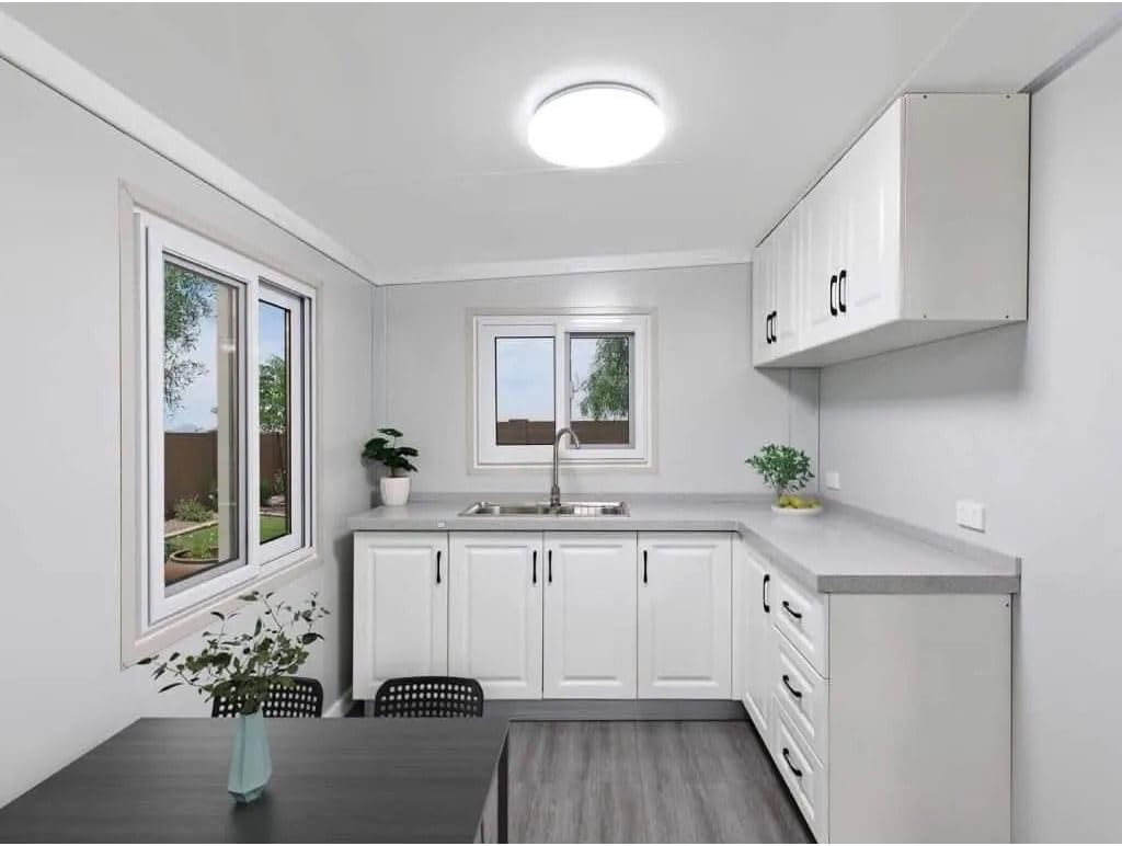 White 40ft x 20ft Portable Tiny Home with Bathroom K4546