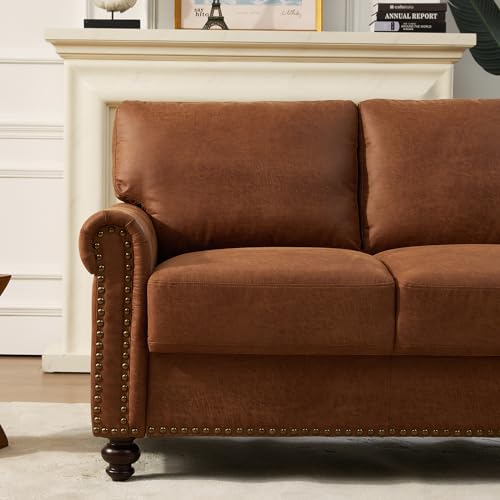 80" Sofa with Storage, Rolled Arm, Nailhead Trim B20115