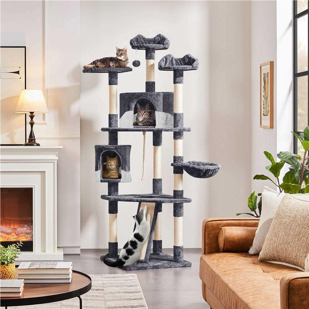 79-in Plush Cat Tree Condo S1411