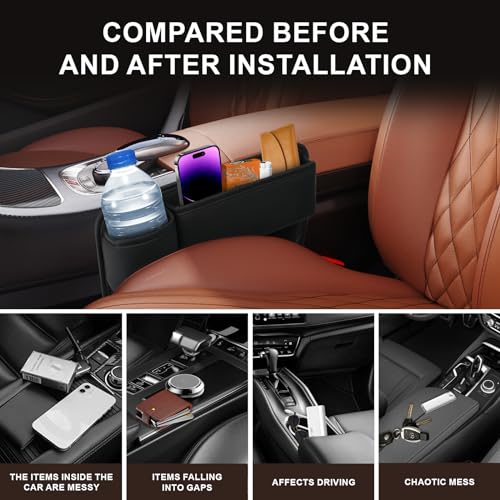 Car Leather Cup Holder Gap Bag Seat Gap Storage Box Organizer Q605