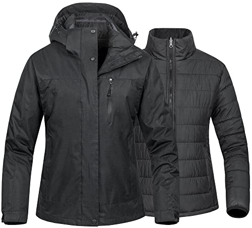 Women's 3 In 1 Waterproof Ski Jacket I615