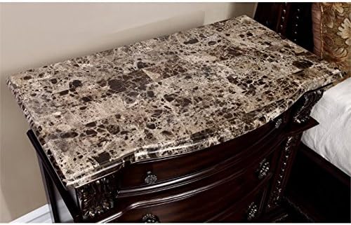 Brown Cherry Wood 3-Drawer Nightstand Y760