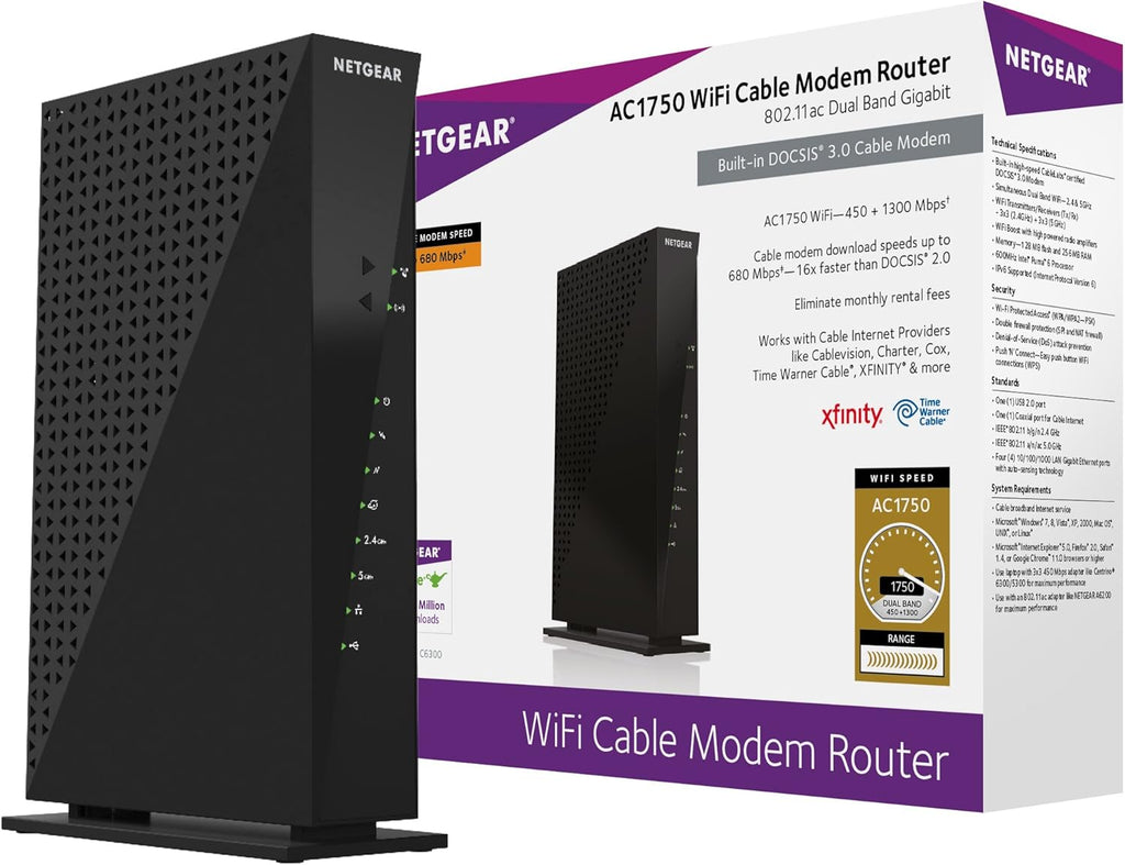 Cable Modem WiFi Router Combo D3948