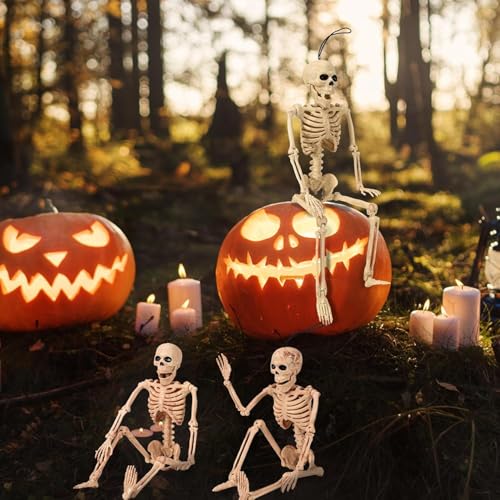 5.4 ft Posable Halloween Skeleton with Movable Joints Q98286