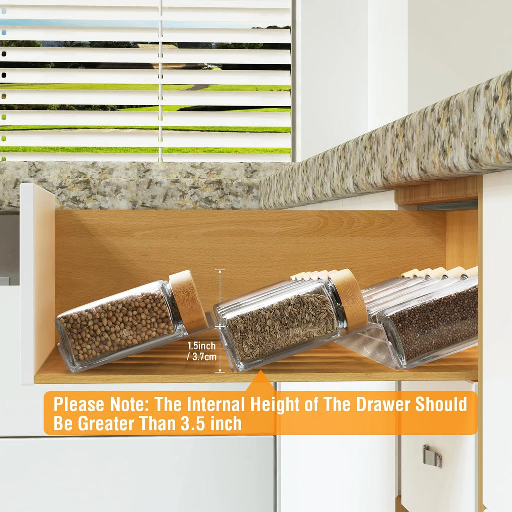 Clear Acrylic 4 Tier Spice Rack Organizer V2024