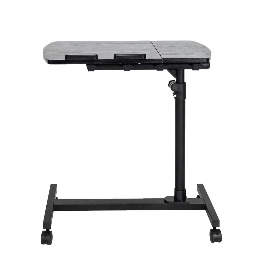 Adjustable Black Laptop Desk Rolling Cart Sofa Over Bed Notebook Table Stand S4791