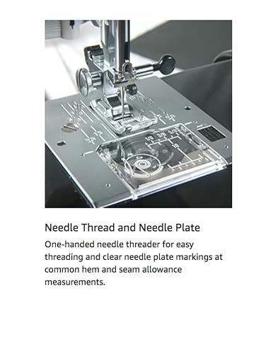 Heavy-Duty Sewing Machine with Aluminum Body, 18 Stitches, Free Arm, Built-In Needle Threader A68289