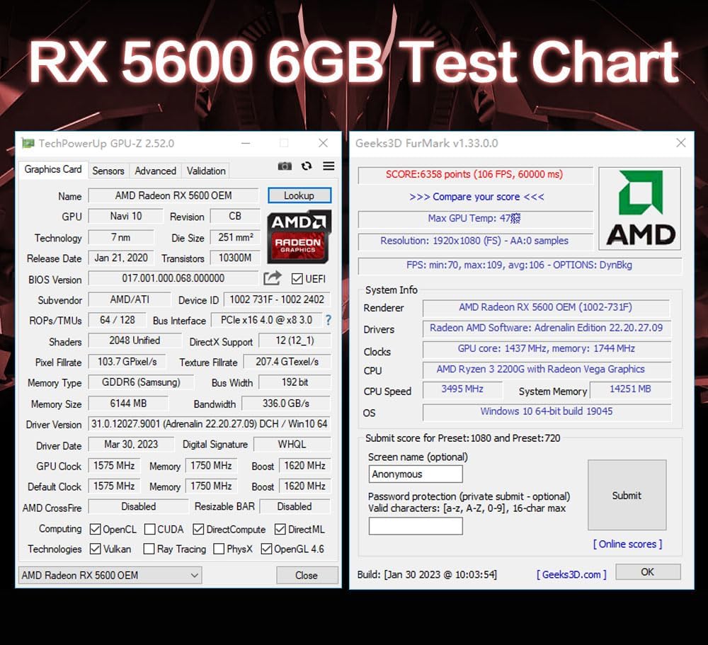 AMD Radeon RX 5600 6GB GDDR6 Graphics Card Z1803