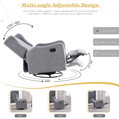 Swivel Rocking Recliner Chair J629