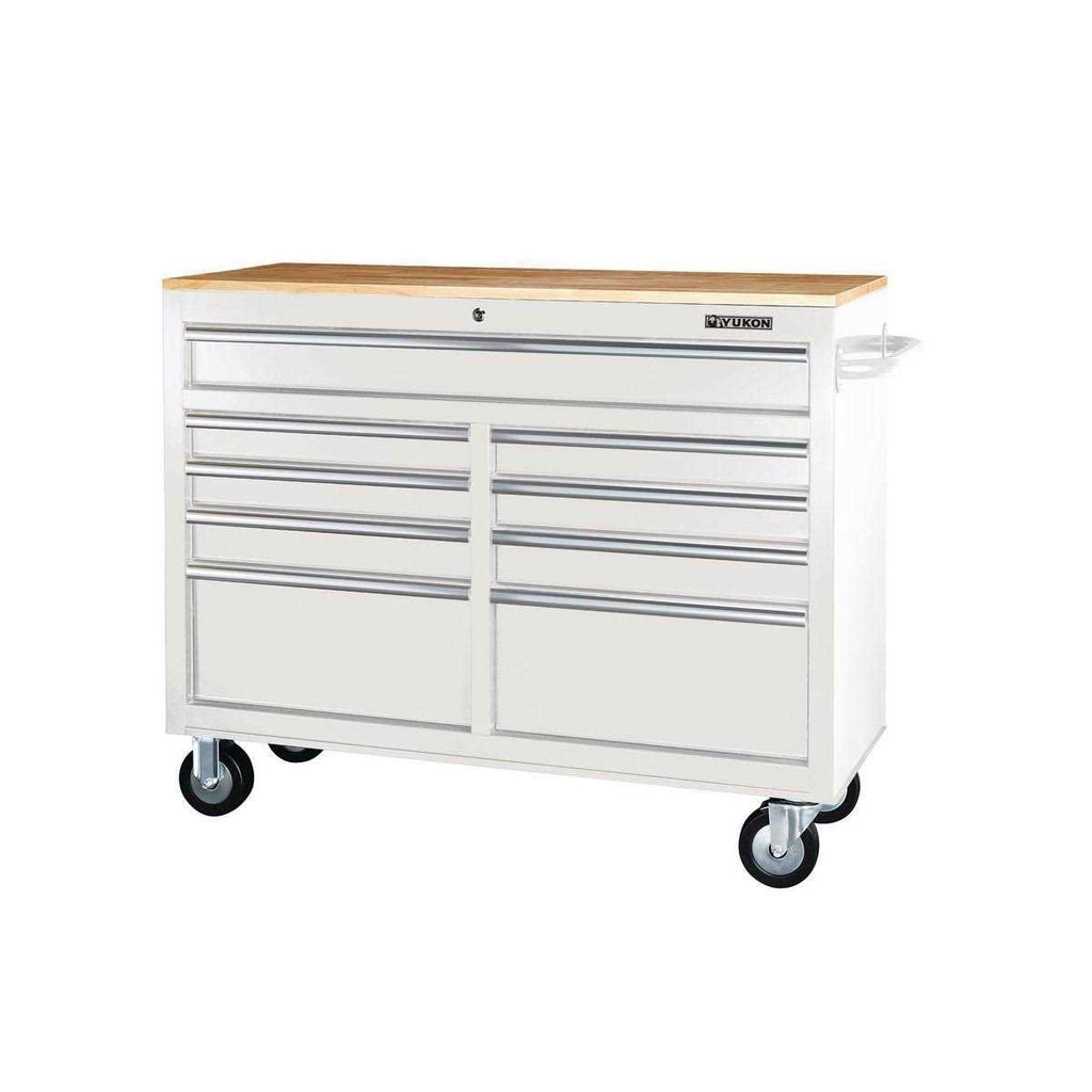 9 Drawer Mobile Storage Cabinet with Solid Wood Top G2030