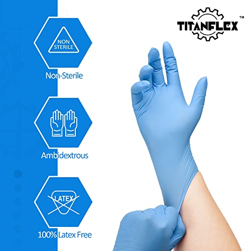 Disposable Nitrile Gloves 6 mil Blue Heavy Duty Latex Free S35108