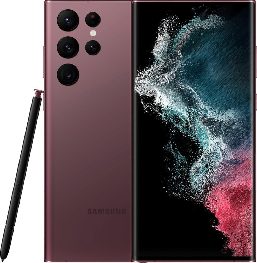 Galaxy S22 Ultra 5G, 256GB, Fully Unlocked - Burgundy R343