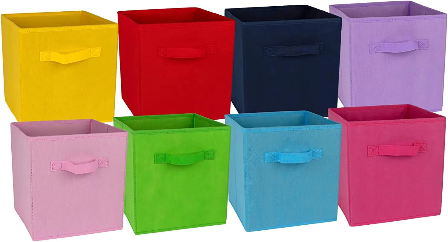 11 inch cube storage bins 8-pack Multi Colored N820