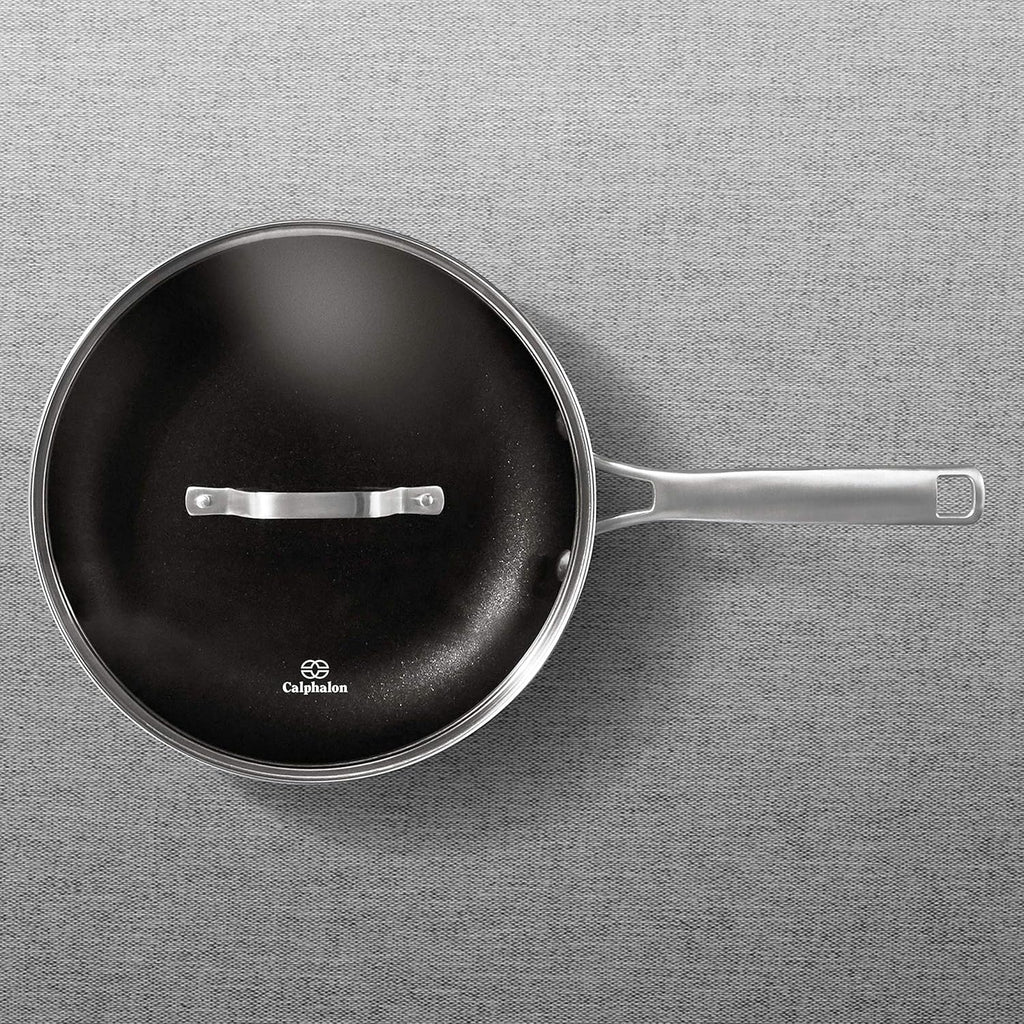 Black 10-Inch Omelette Fry Pan with Cover N255276