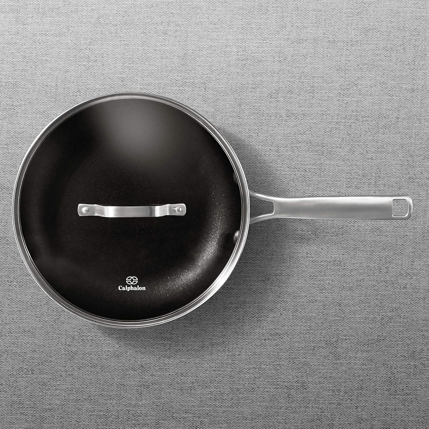 Black 10-Inch Omelette Fry Pan with Cover N255276
