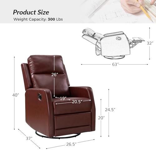 Leather Recliner Chair Set of 2 X93303