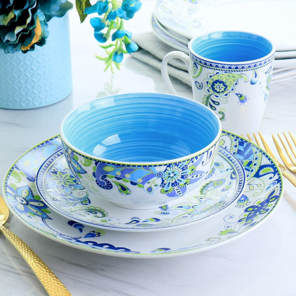 16 Piece Round Porcelain Dinnerware Set L260081
