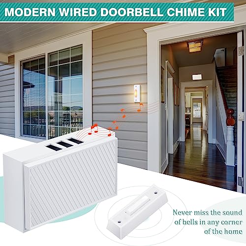 16V 10VA Two Sounds Doorbell Chime with 2 Lighted Push Buttons Y87397