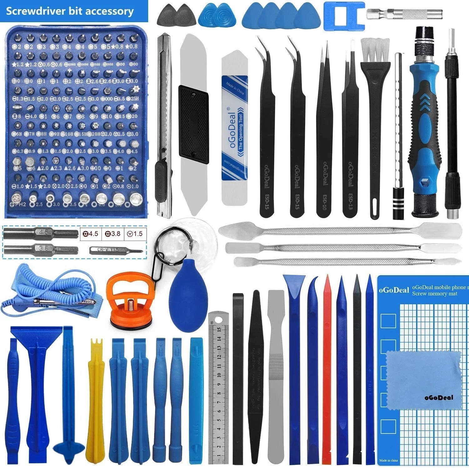 155 in 1 Precision Screwdriver Set Blue E171537