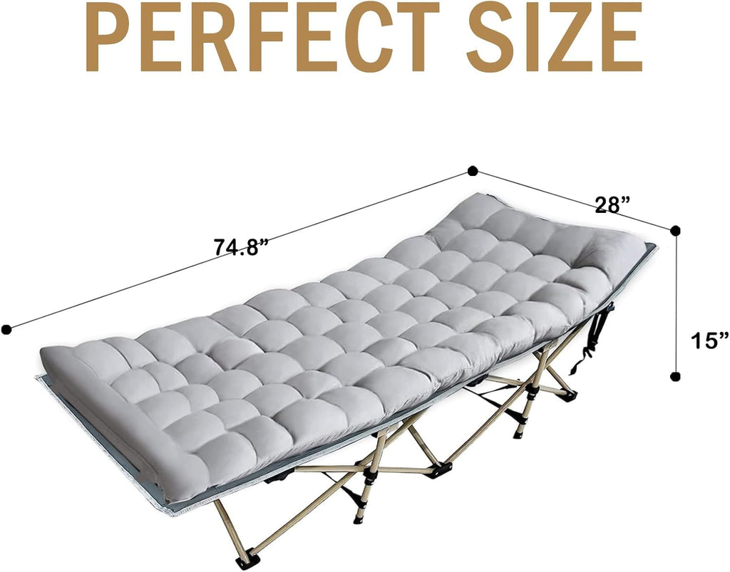 Camping Cot with Mattress, Carry Bag, Folding Cot G1398