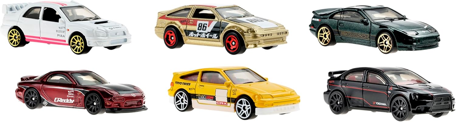 Multipacks of 6 Toy Cars, 1:64 Scale B3792