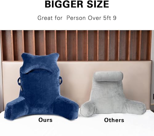 Extra Large 31" Bed Rest Pillow with Detachable Neck Roll R984404