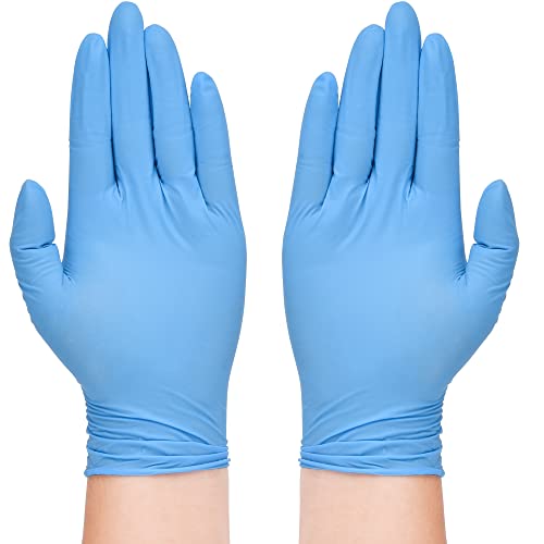 Disposable Nitrile Gloves 6 mil Blue Heavy Duty Latex Free S35108